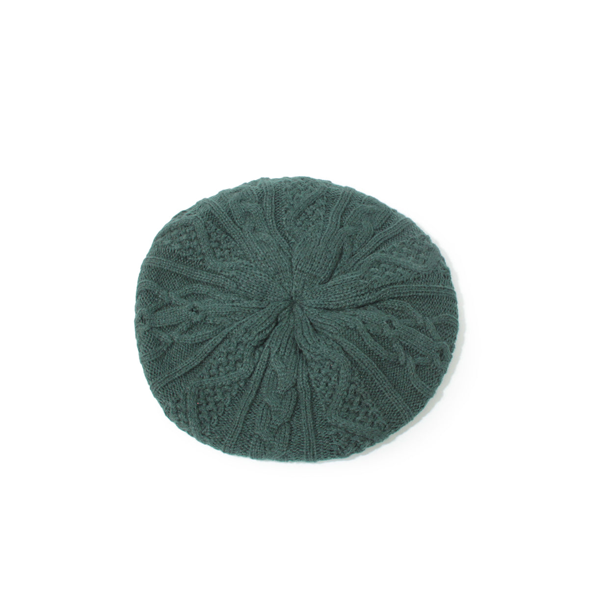 Cable knit beret ケーブル編みニットベレー