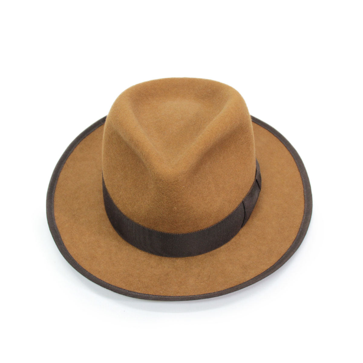 【The Blueno Works】TYPE-T Tear Drop Fedora | ライトブラウン