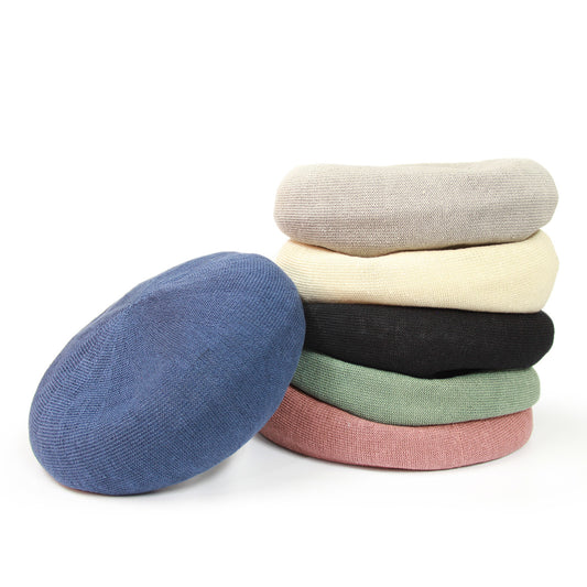 LINEN LOOSE BERET Linen loose beret 9 colors