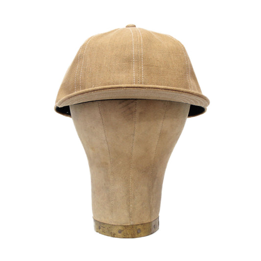 Beige Denim Baseball Cap