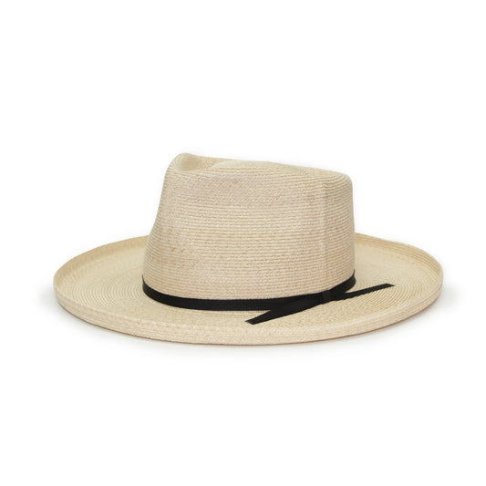Square fedora hat hemp braid