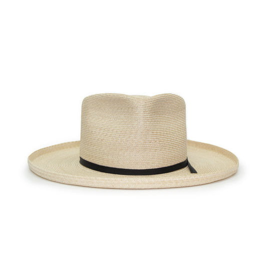 Square fedora hat hemp braid