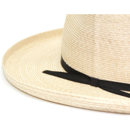Square fedora hat hemp braid