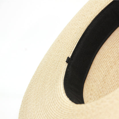 Square fedora hat hemp braid