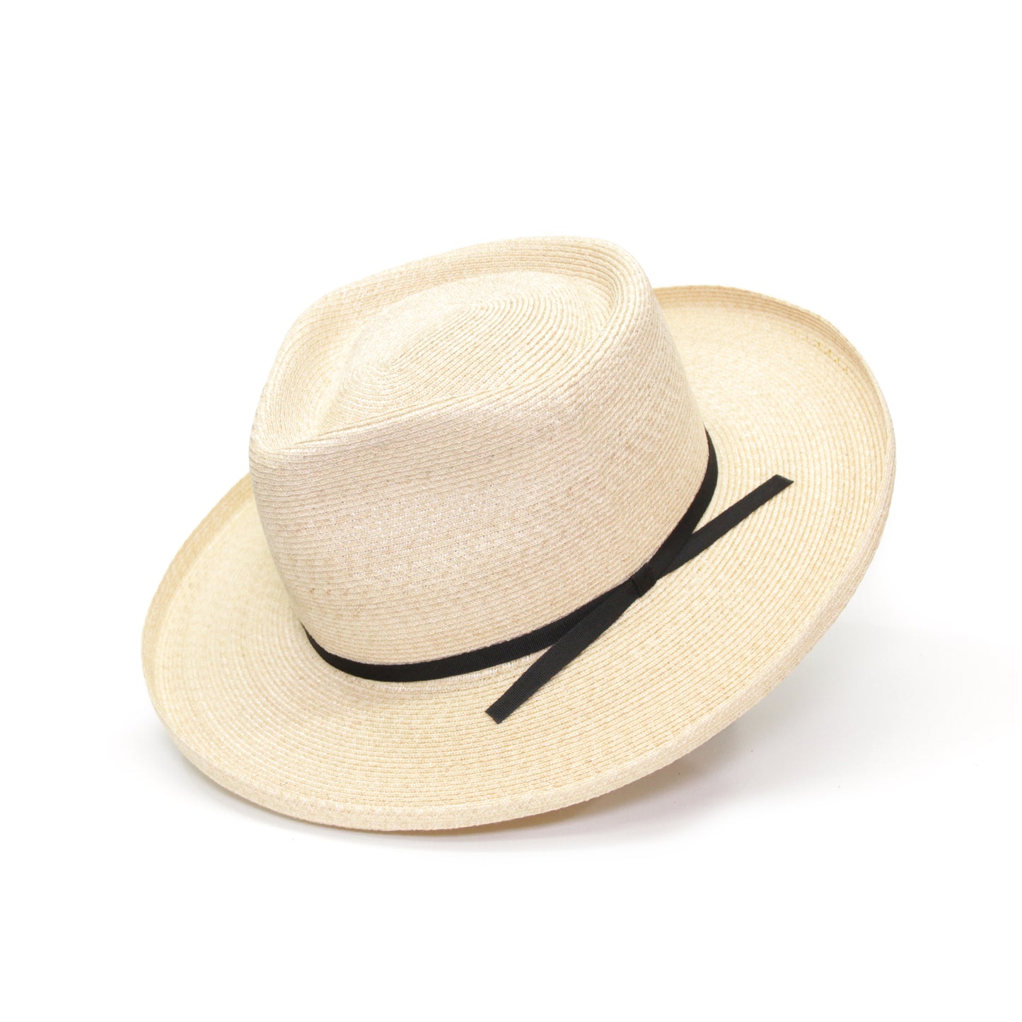 Square fedora hat hemp braid