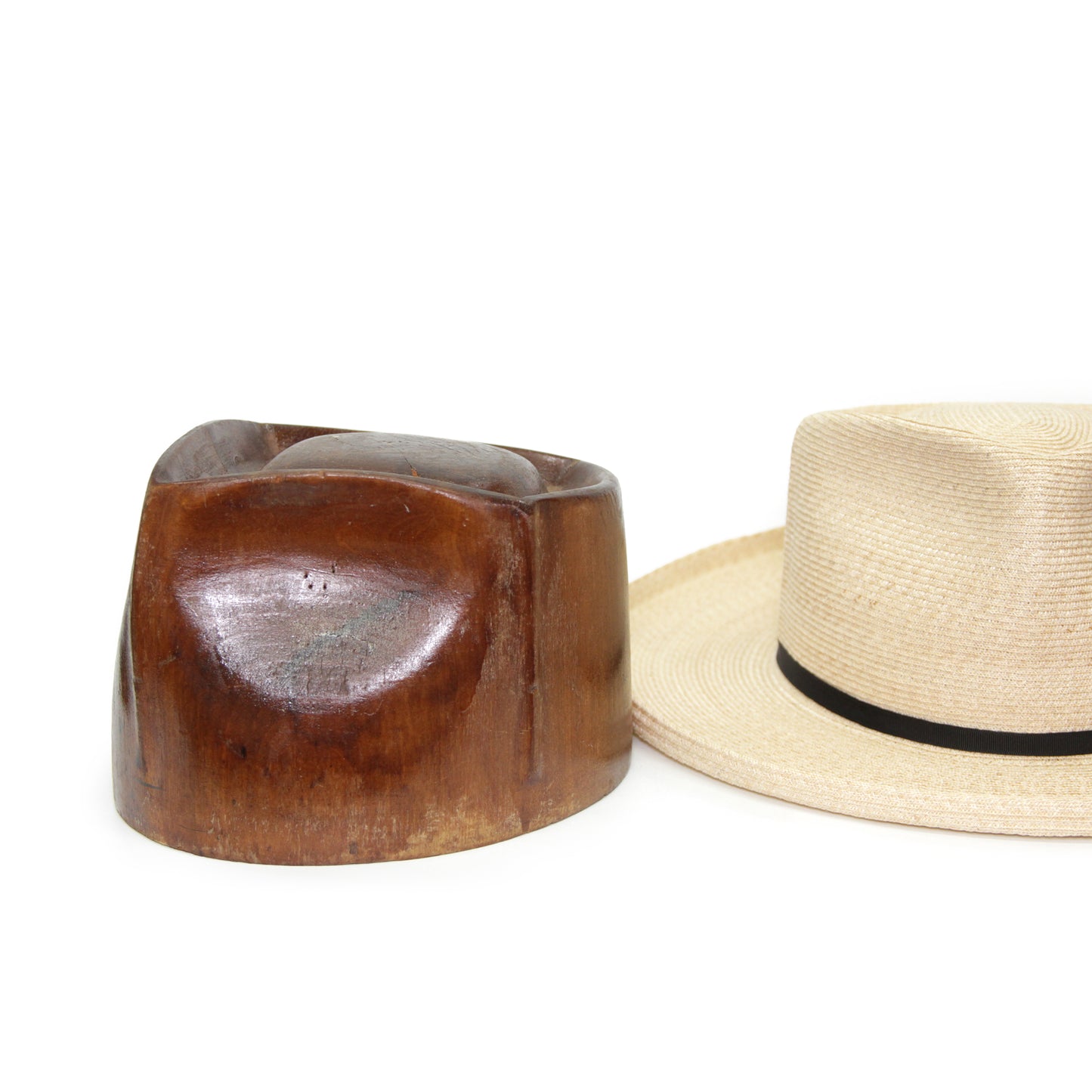 Square fedora hat hemp braid