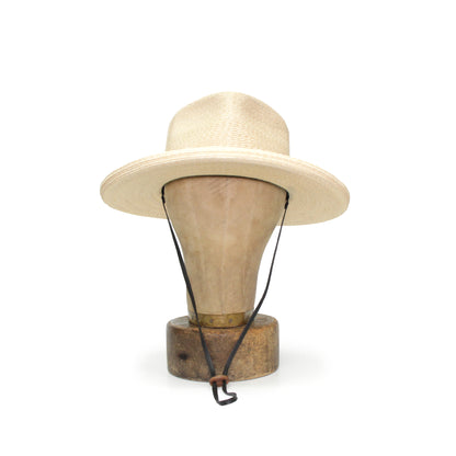 Square fedora hat hemp braid
