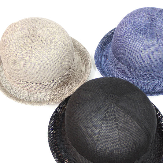 LINEN BOWLER HAT