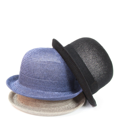 LINEN BOWLER HAT