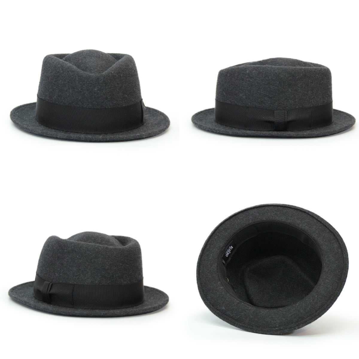 【The Blueno Works】Diamond Fedora ダイアモンドフェドラ ミックスグレー