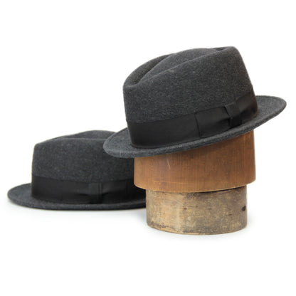 【The Blueno Works】Diamond Fedora ダイアモンドフェドラ ミックスグレー