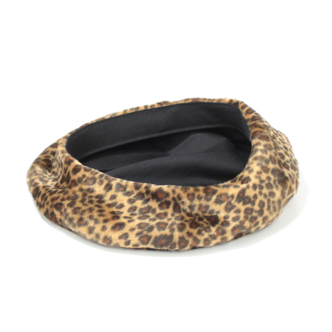 【The Blueno Works】Leopard faux fur Beret