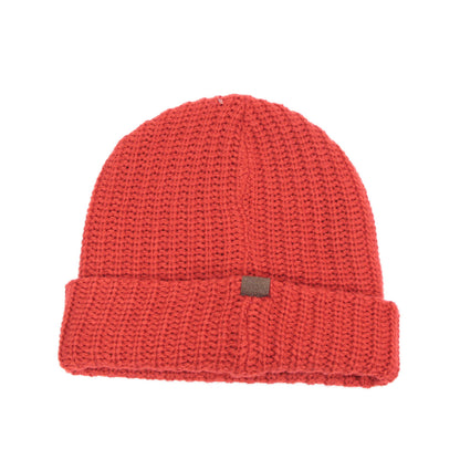 San Diago Hat Company  Leather tab low gauge knit beanie